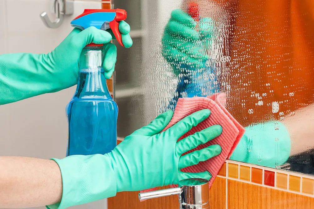 Cleaning Chief professional performing commercial post-construction glass in NYC