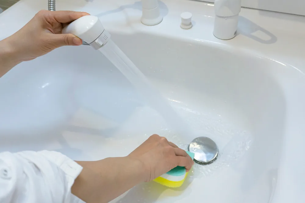 Cleaning Chief professional performing deep bathroom in NYC
