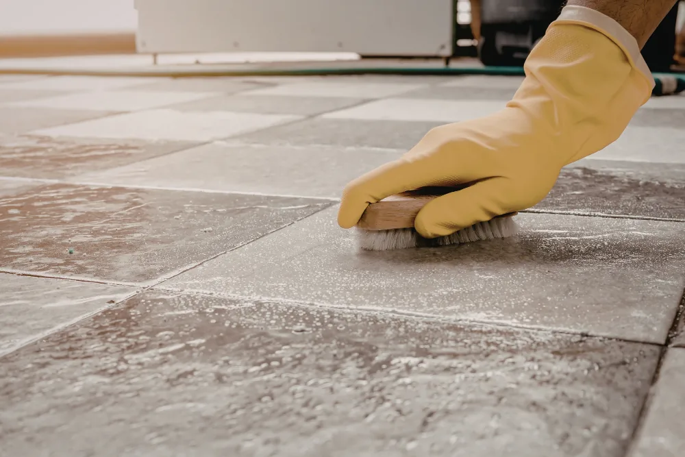 Cleaning Chief professional performing floor restoration in NYC