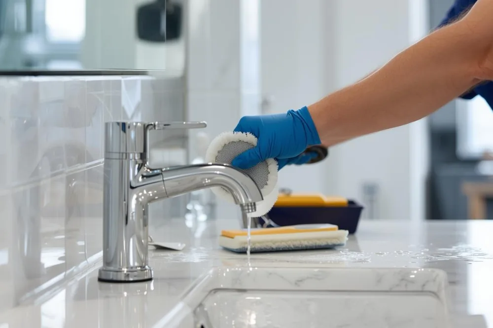 Cleaning Chief professional performing kitchen finish-out in NYC