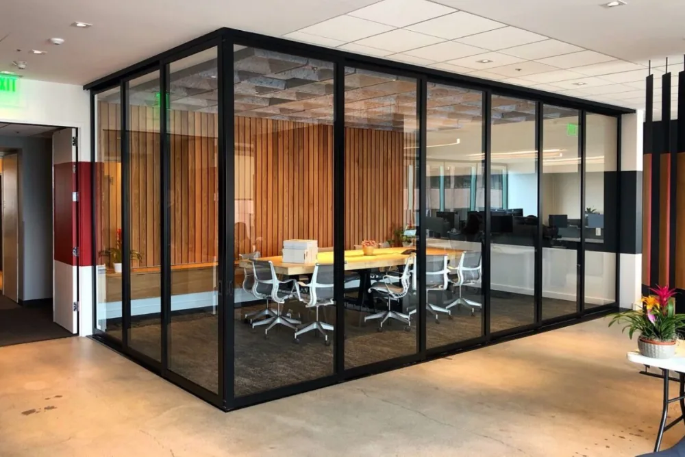 Cleaning Chief professional performing office partition and conference room glass in NYC