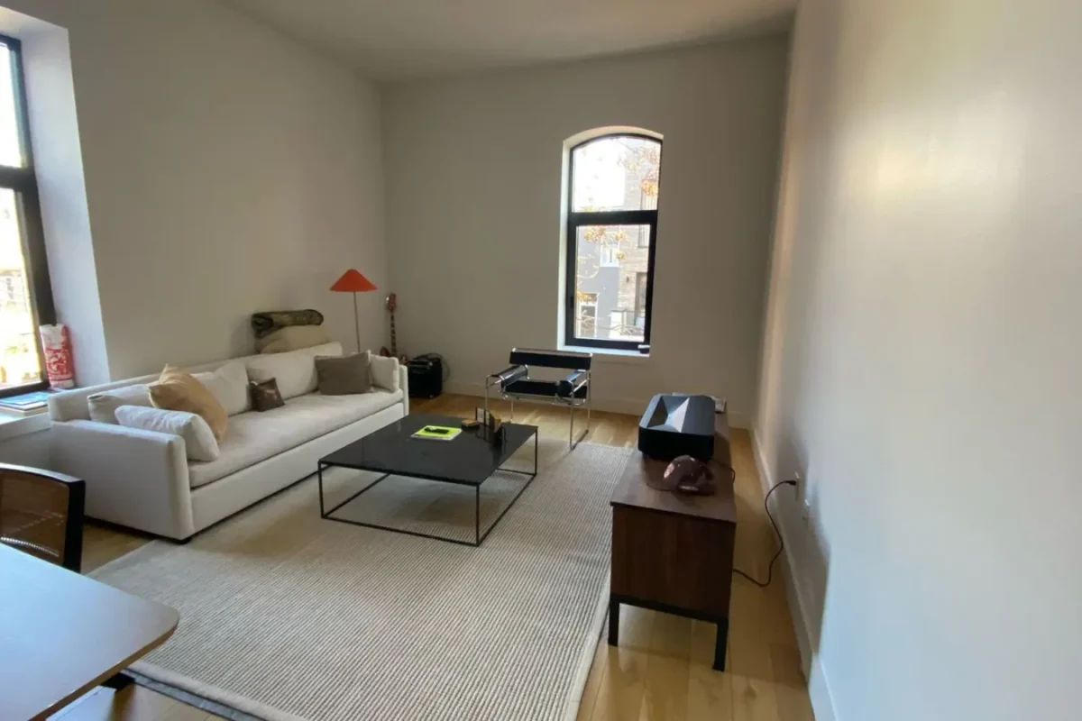 Tidy, organized living room with clean surfaces after a Cleaning Chief deep clean in a New York City apartment.