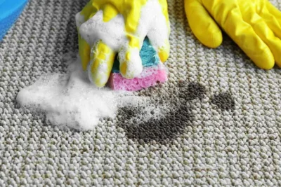 Cleaning Chief professional performing petroleum and grease stain removal in NYC
