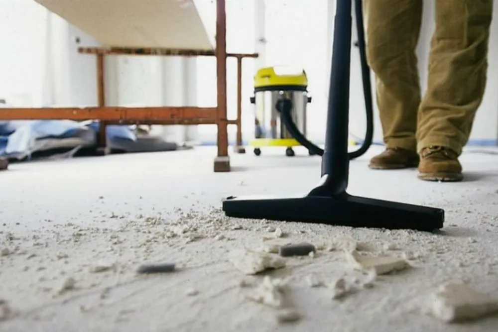 Cleaning Chief professional performing post-construction commercial reset in NYC