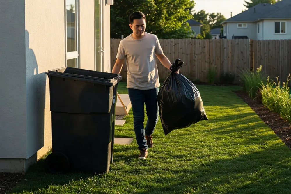 Cleaning Chief professional performing trash and recycling in NYC