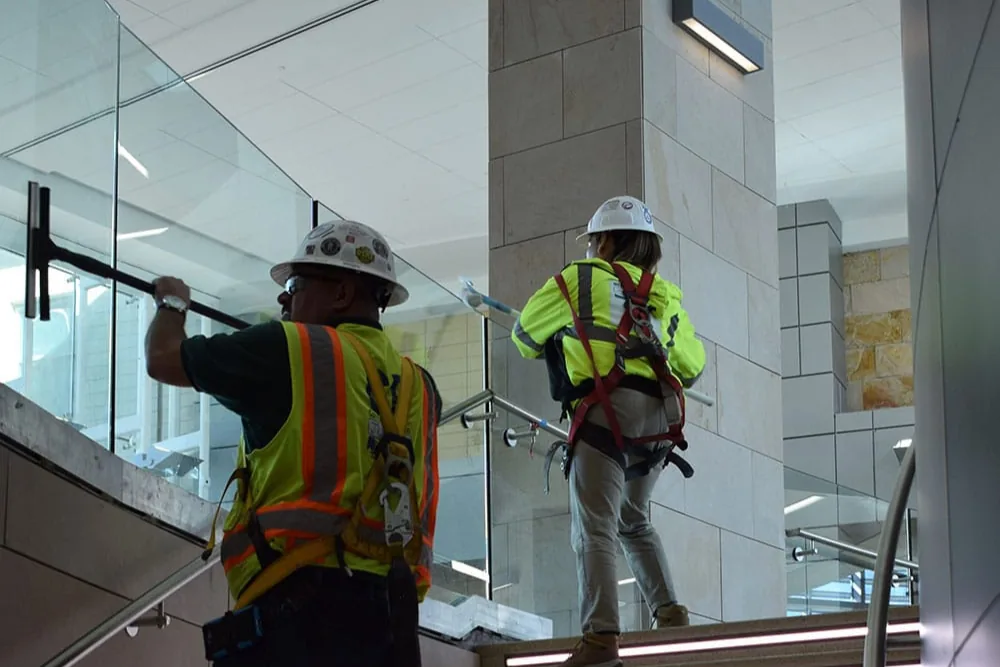 Cleaning Chief professional performing window tracks, frames, and sills in NYC